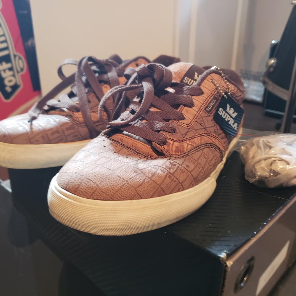Supra Cali Brown Croc Brown Shoes